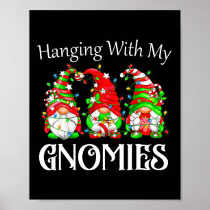 Poster Gnomo de Natal Divertido Com Minha Família Gnomies