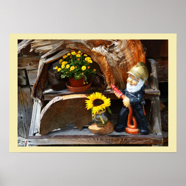 Poster Gnomo do jardim (Frente)