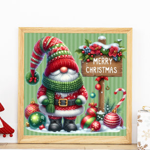Póster Gnomo Feliz de Natal