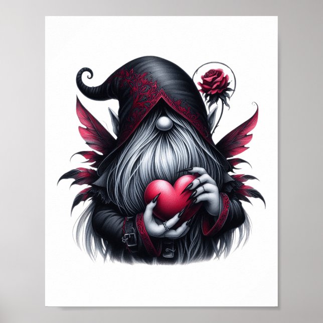 Poster Gnomo Gótico do Dia dos Namorados (Frente)