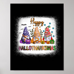 Poster Gnomo Halloween Ação de Graças Feliz Hallo