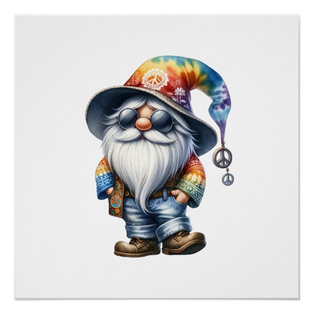 Póster Gnomo Hippie (Frente)