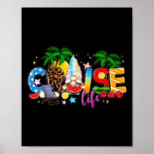 Poster Gnomo Marinheiro Vida de Cruzeiro Férias de Verão