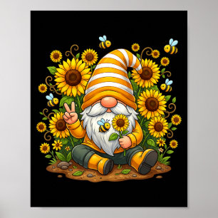 Poster Gnomo Suower com Abelha Gnomo Hipe Divertido para 
