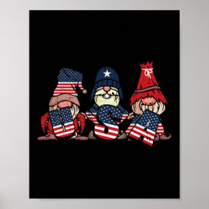 Poster Gnomo Usa 4 De Julho De Bandeira Americana Custa I