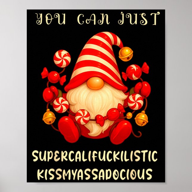 Poster Gnomo Você Pode Apenas Supercaliforilístico Beijar (Frente)