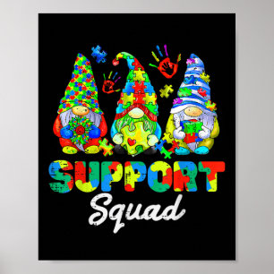 Poster Gnomos Autismo Suporte à Consciência Esquadrão Fit