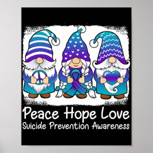 Poster Gnomos de apoio à prevenção de suicídio com fita T