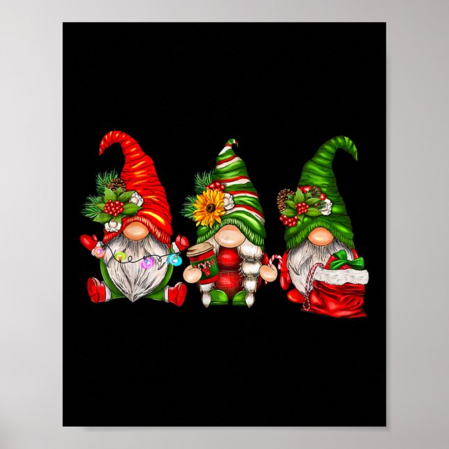 Poster Gnomos de Natal Lindos (Frente)