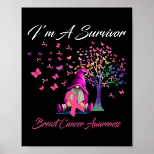 Poster Gnomos Divertidos Eu sou um Cancer de Sobrevivênci