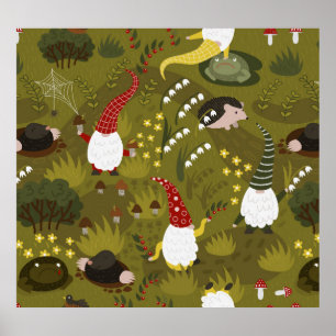 Poster Gnomos do Jardim: Fauna Humorosa da Flora.