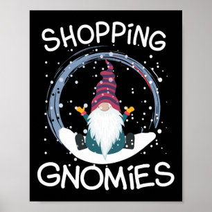 Poster Gnomos Engraçados Comprando Gnomos Figurinos Natal