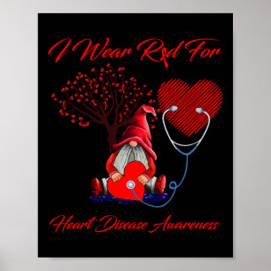 Poster Gnomos Eu Uso Vermelho Para Conscientização Sobre