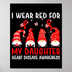 Poster Gnomos Eu Uso Vermelho Para Doença Cardíaca Da Min
