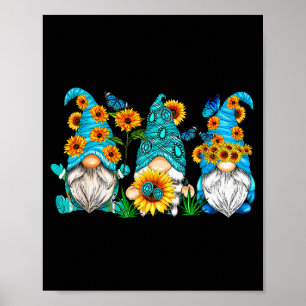 Poster Gnomos Fofos Com Jardineiros de Borboletas de Gira