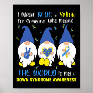 Poster Gnomos Fofos Paz Amor Conscientização da Síndrome