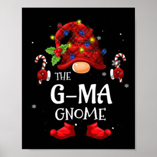 Poster Gnomos G-mãe Correspondendo Pjs De Natal Para Famí