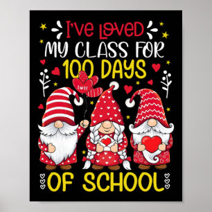 Poster Gnomos que Eu Amo Meu Cl Por 100 Dias Professora V