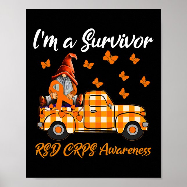Poster Gnomos, sou um Sobrevivente, Rsd Crps Consciência (Frente)