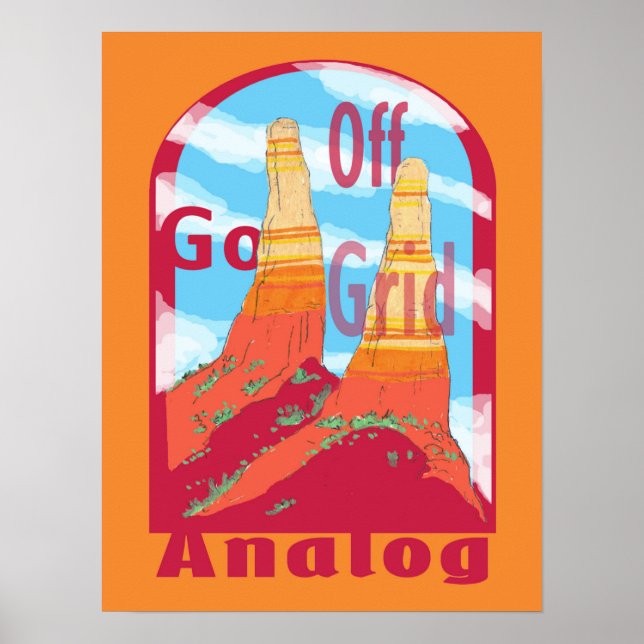 Poster Go Off Grid (Frente)