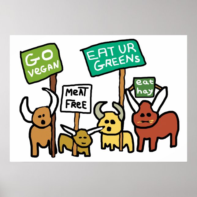 Poster Go Vegan (Frente)