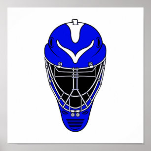 Póster Goalie Helmet Blue