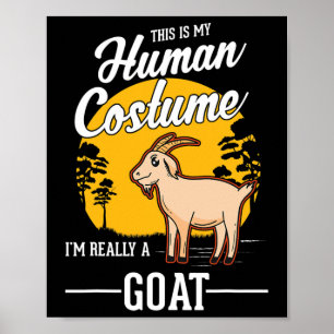 Poster Goat Human Costume Halloween Goat