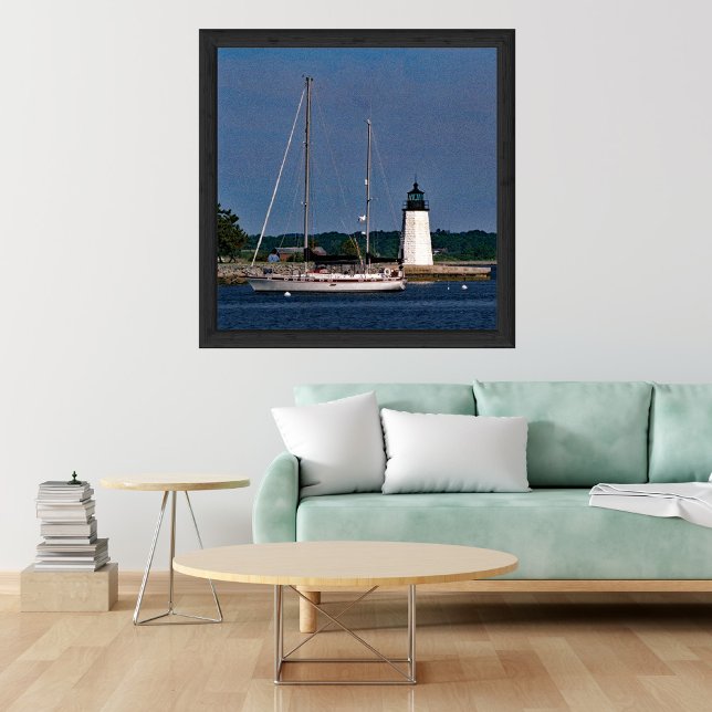 Poster Goat Island Lighthouse-Newport, Rhode Island (Criador carregado)