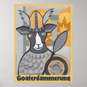 Póster Goaterdammerung: Crepúsculo das cabras