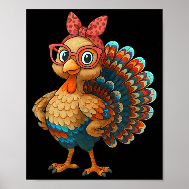 Poster Gobble Turkey Day Happy Thanksgiving For Toddlers  (Frente)