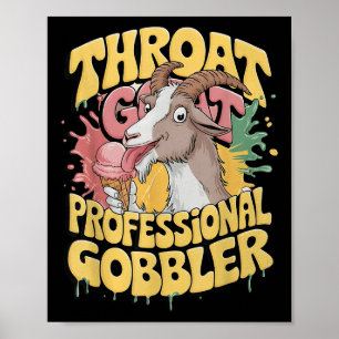 Poster Gobblo Profissional Da Gata-Garganta Retro Inaprop