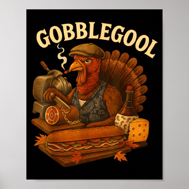 Poster Gobbol Turkey Thanksgiving  (Frente)