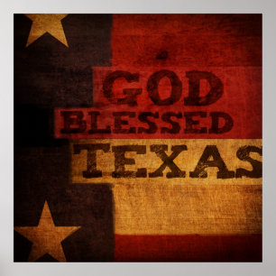 Poster God Blessed Texas