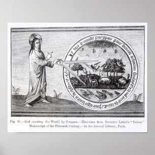 Póster God Creating the World by Compass