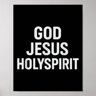 Poster God Jesus Holy Spirit Christian Faith Church Belie