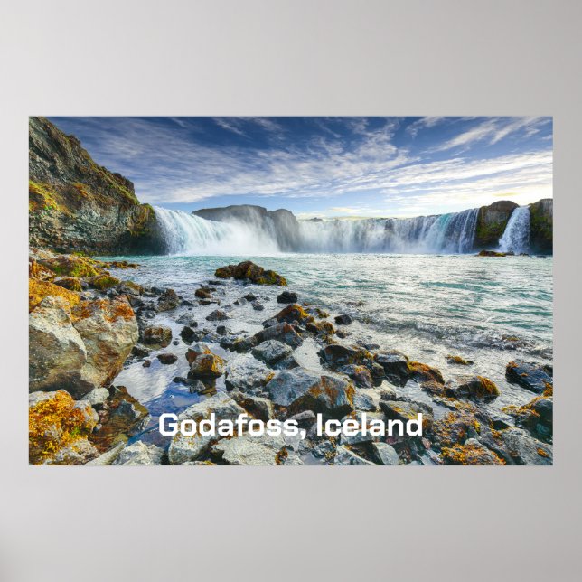 Poster Godafoss Waterfall, Islândia (Frente)