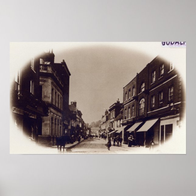 Póster Godalming High Street, Surrey, 1900 (Frente)