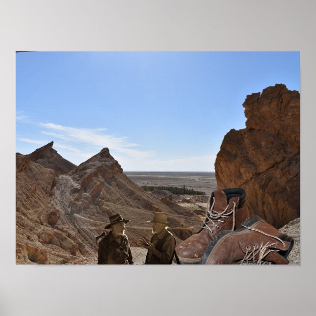 Poster Gods Boots found in desert. (Frente)