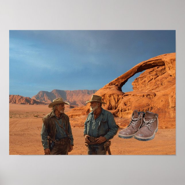 Poster Gods Boots found in desert. (Frente)