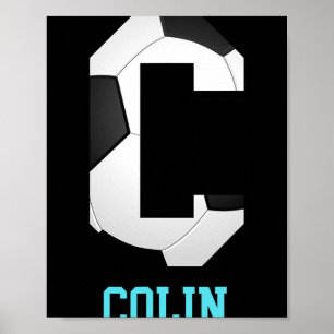 Poster Gol de Campo Letra Colin Alfabeto Futebol