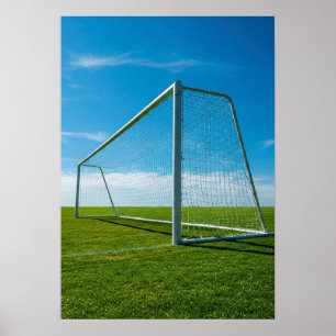 Poster Gol de Futebol Minimalista em Campo Verde Aberto