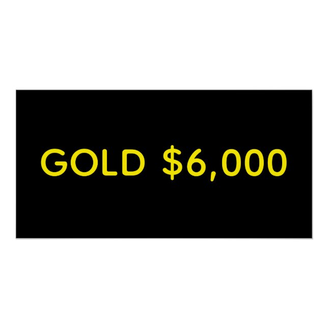 Póster Gold $6,000 Market Celebration (Frente)