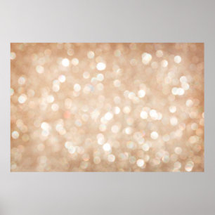 Poster Gold glitter blurred background, christmas