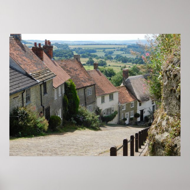 Poster Gold Hill, Shaftesbury, Dorset, Inglaterra (Frente)
