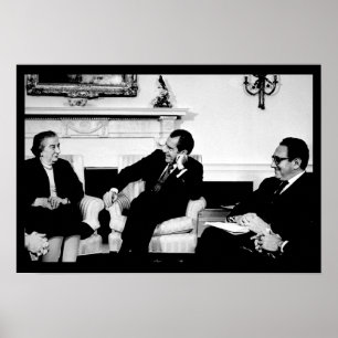 Póster Golda Meir, presidente Nixon, & Henry Kissinger
