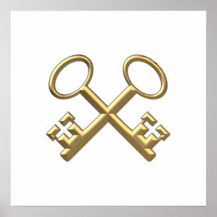 Póster Golden "3-D" St. Peter's Keys