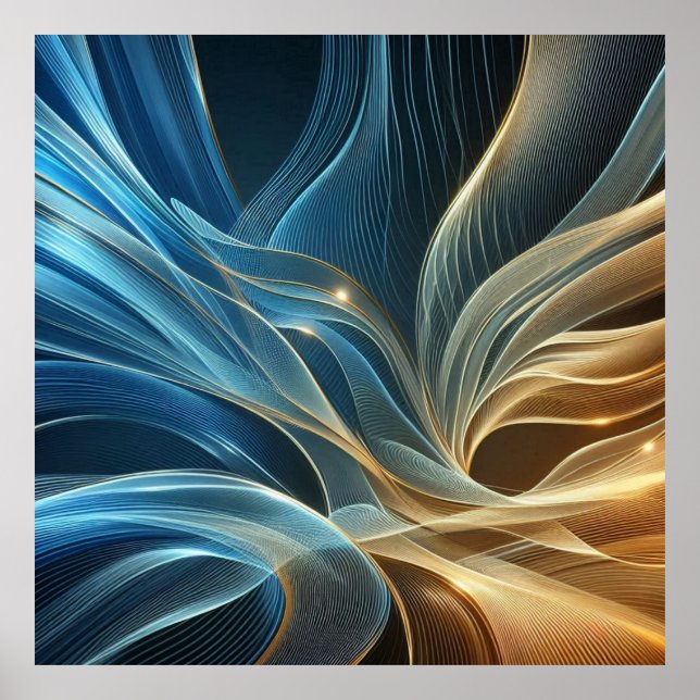 Poster Golden Blue (Frente)