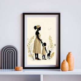 Poster Golden Bond: Mother and Child with Deer