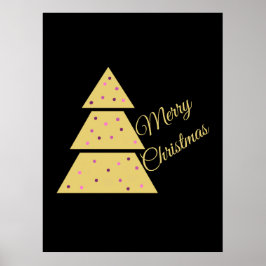 Poster Golden Christmas Tree