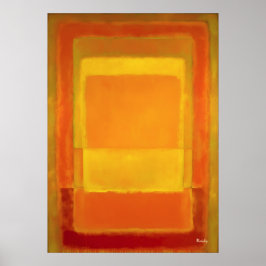 Poster Golden Ember Color Field Abstract Modern Art